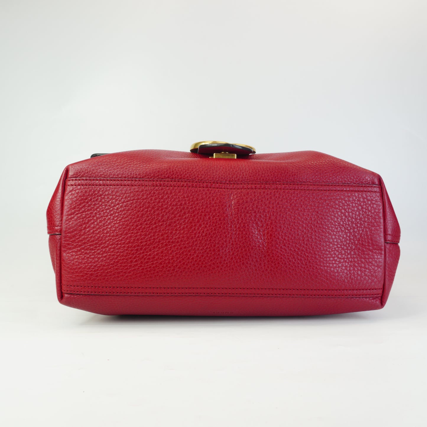 Gucci GG Leather Shoulder Bag Large Red GHW