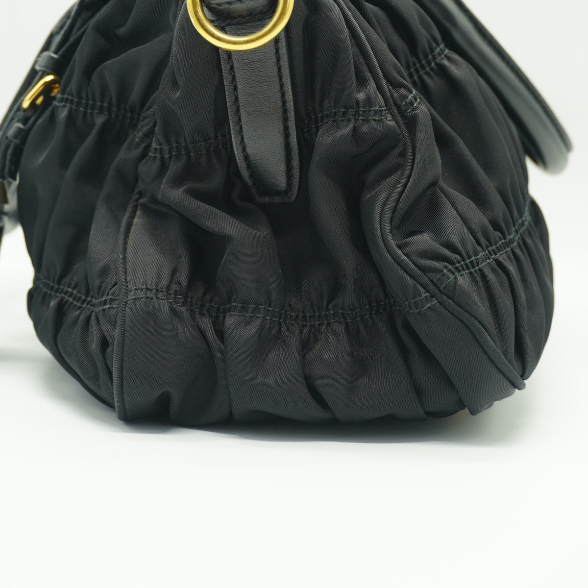 Prada	Gaufre Tessuto Medium Black GHW