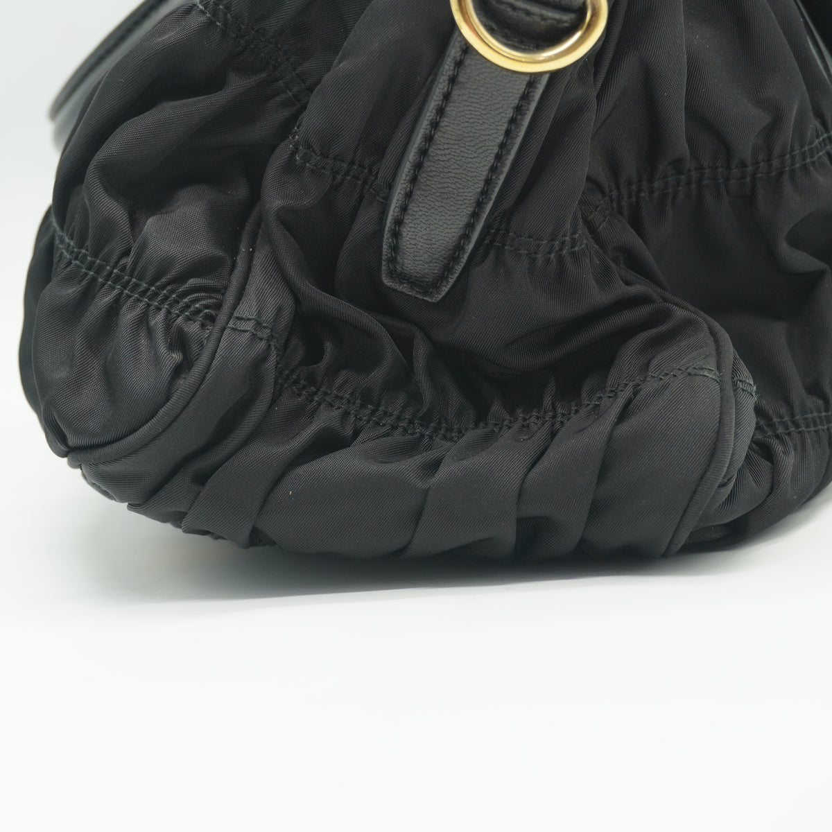Prada	Gaufre Tessuto Medium Black GHW