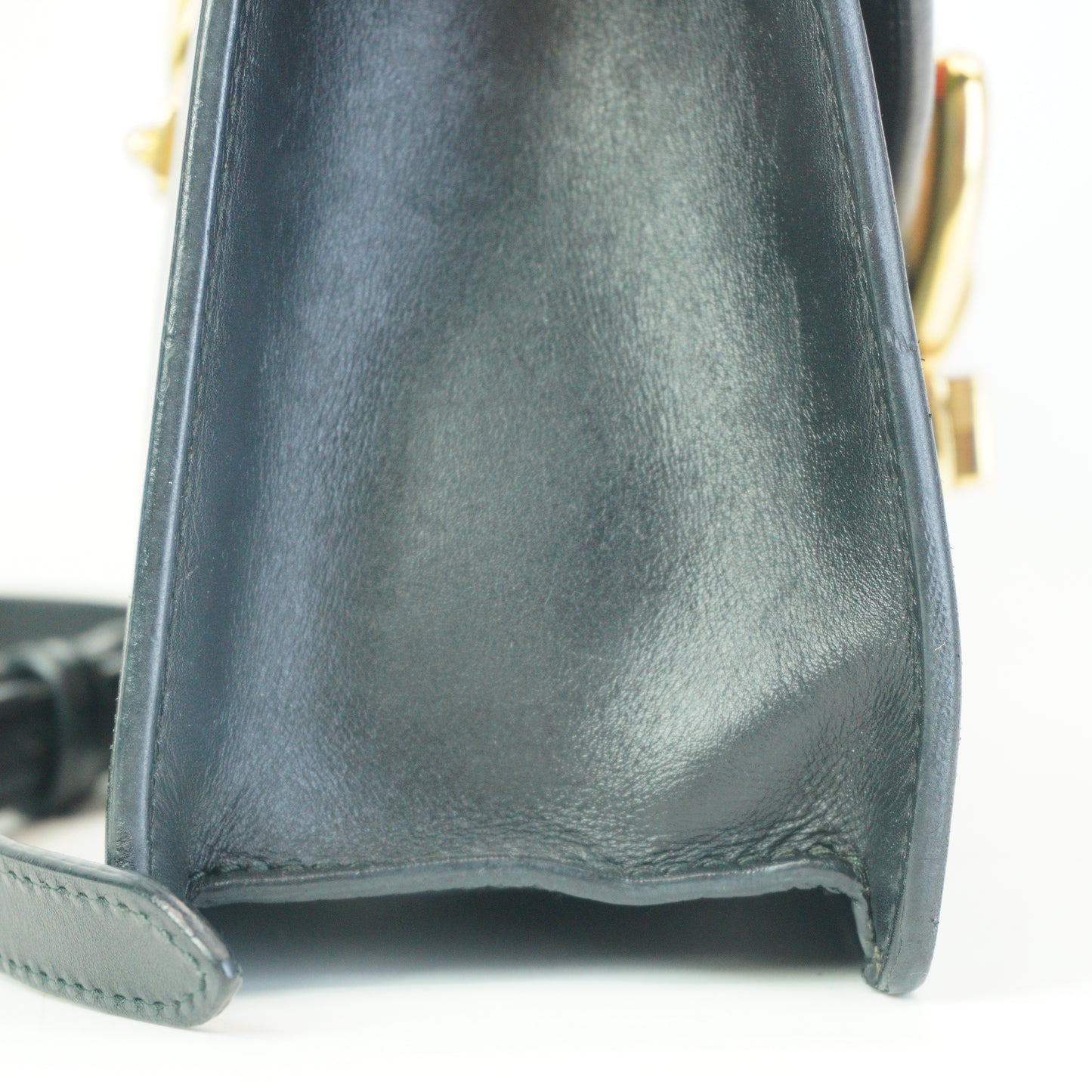Gucci Syvie Lether Mini Black Bag GHW