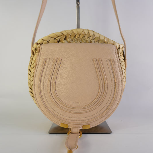 Chloe Crossbody Basket Cement Pink