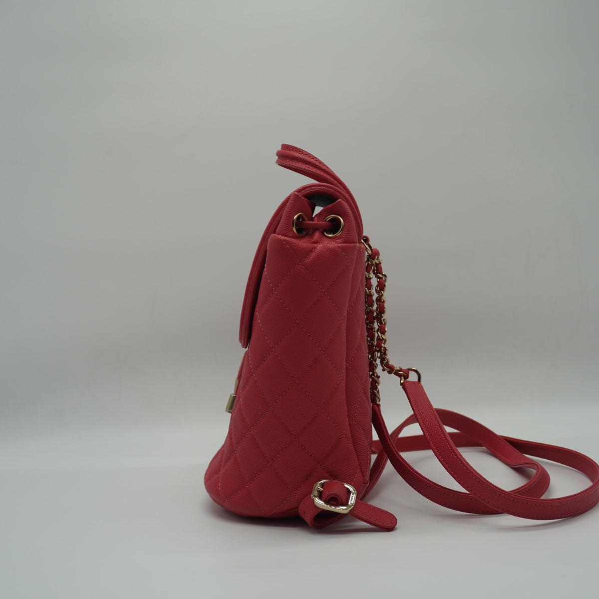 Chanel	CC Filigree caviar leather pink Backpack small GHW