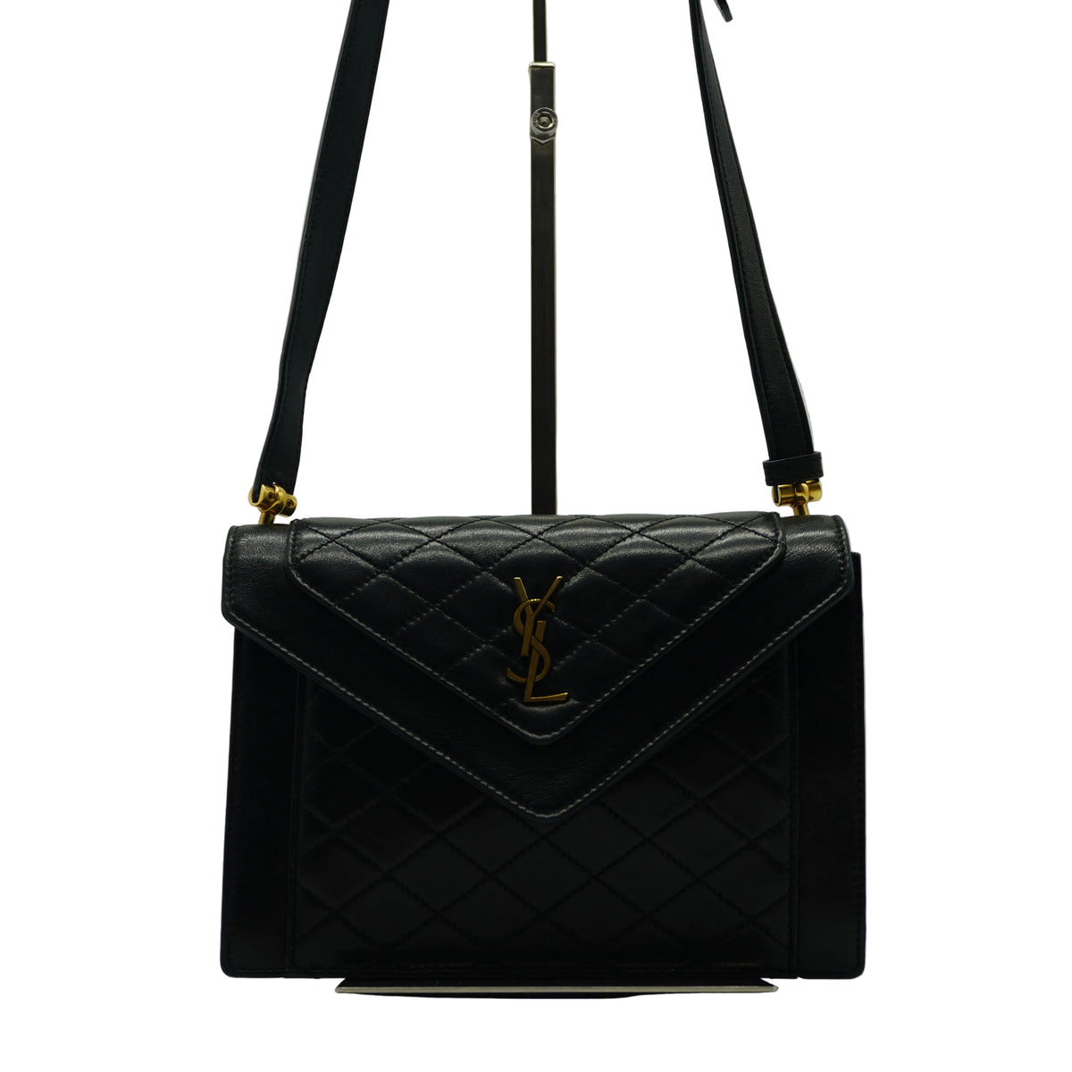 YSL	Gaby Shoulder Black Bag Small GHW