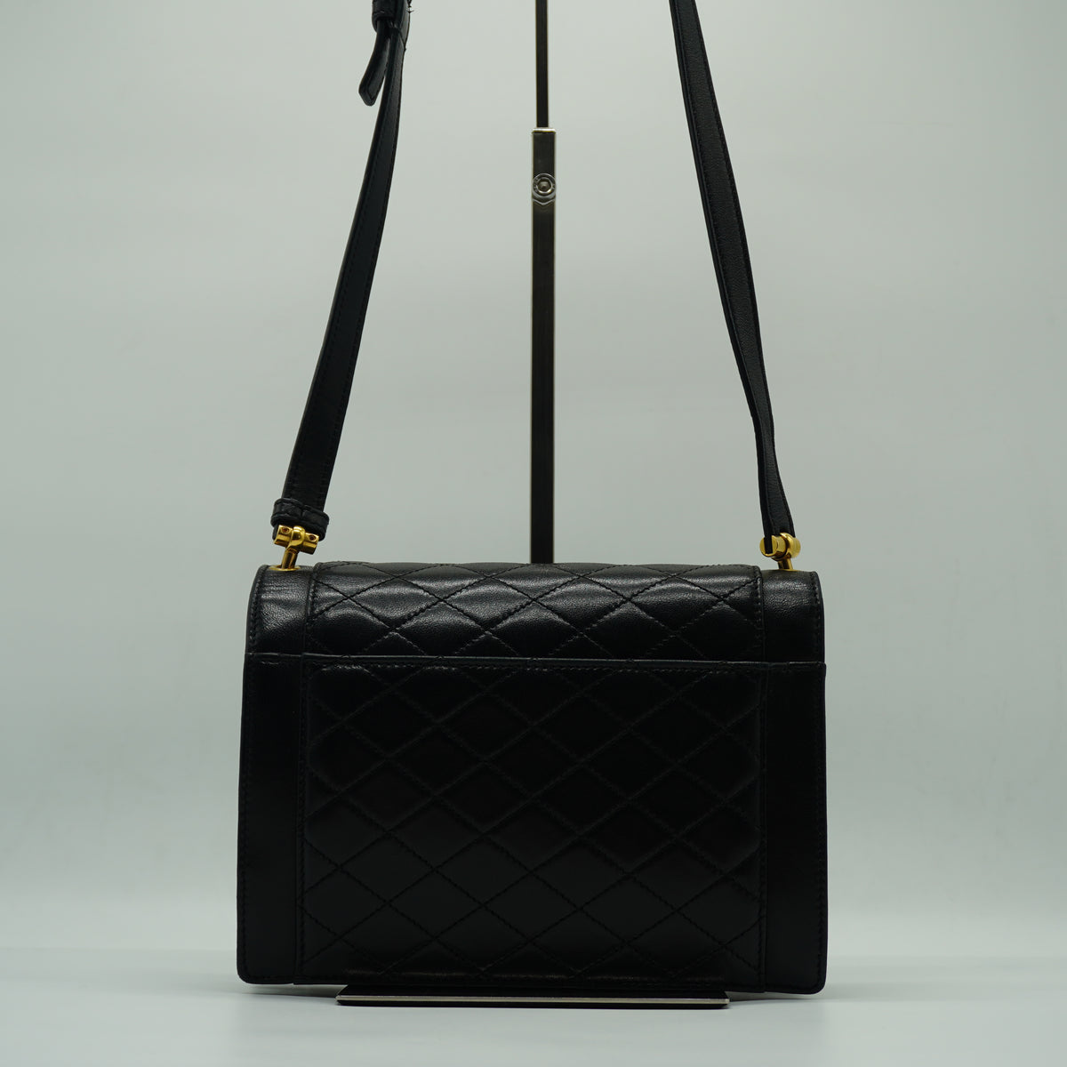YSL	Gaby Shoulder Black Bag Small GHW