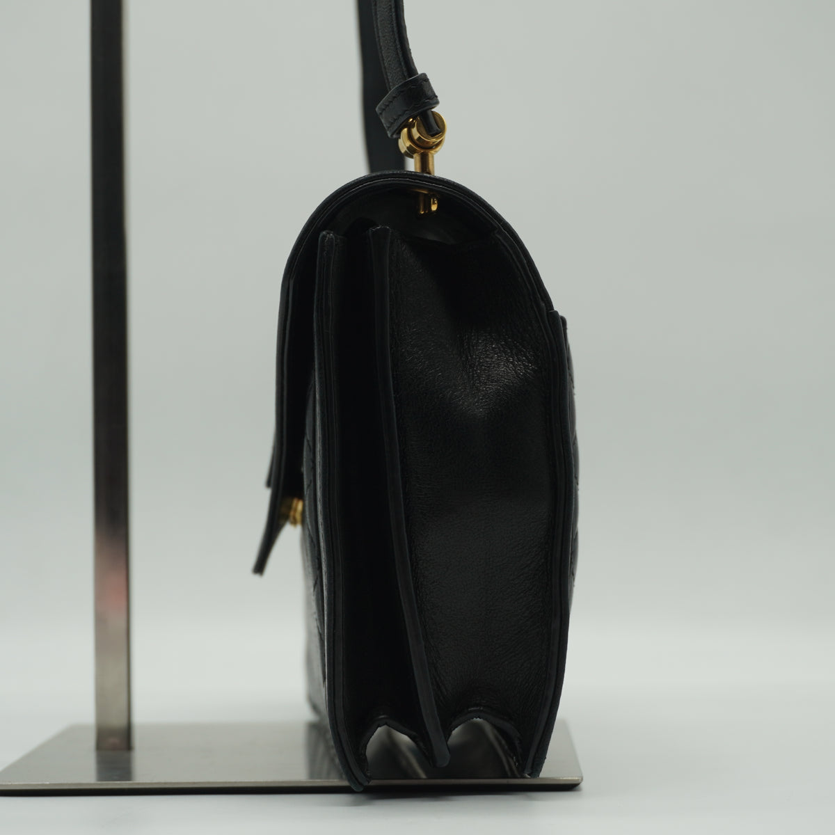 YSL	Gaby Shoulder Black Bag Small GHW