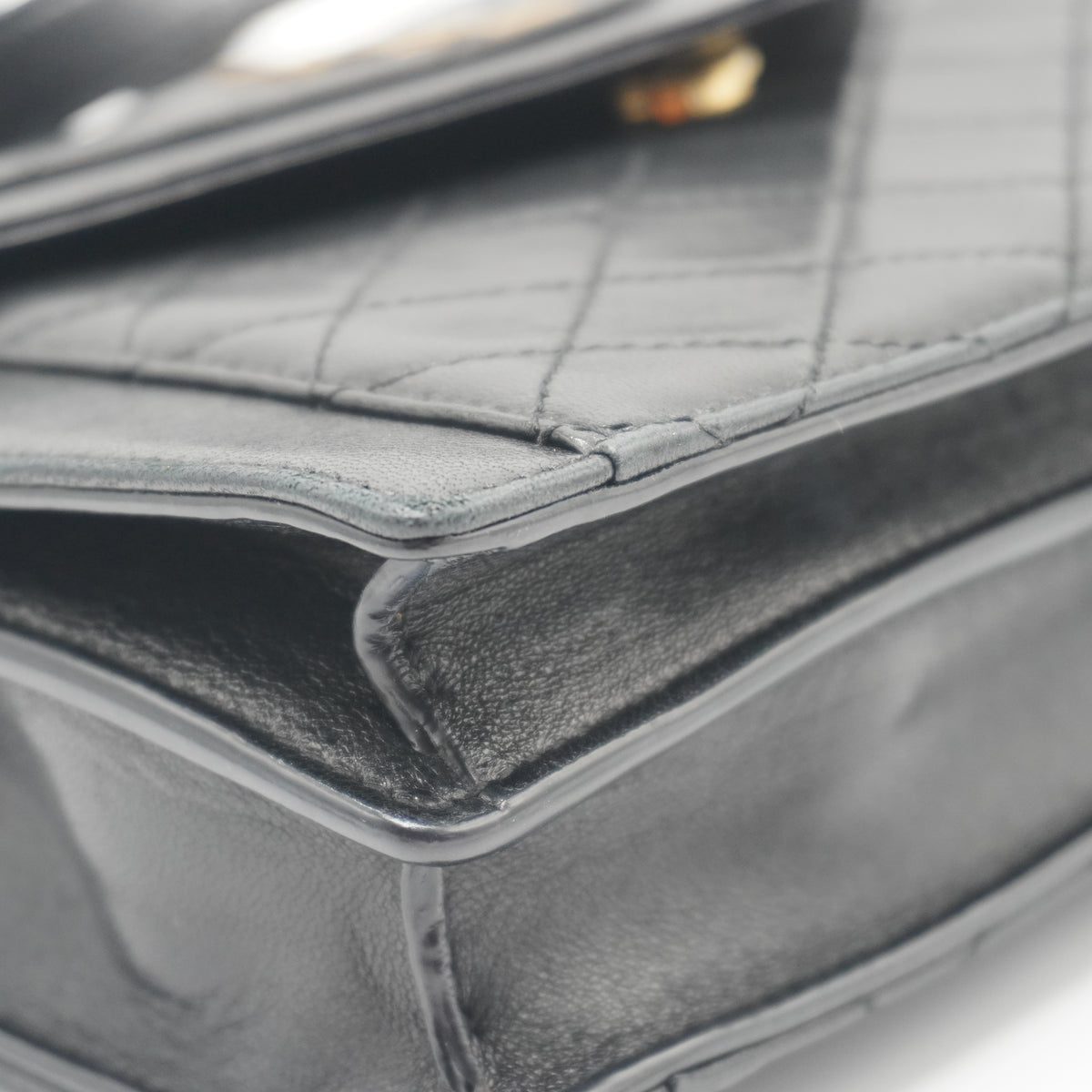 YSL	Gaby Shoulder Black Bag Small GHW