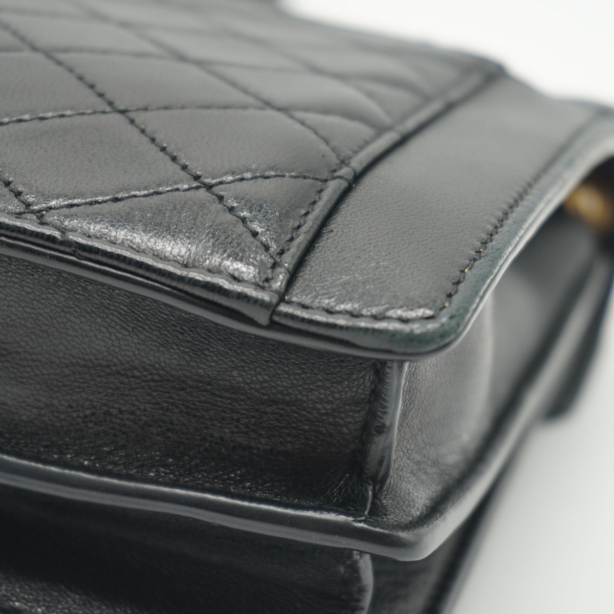 YSL	Gaby Shoulder Black Bag Small GHW