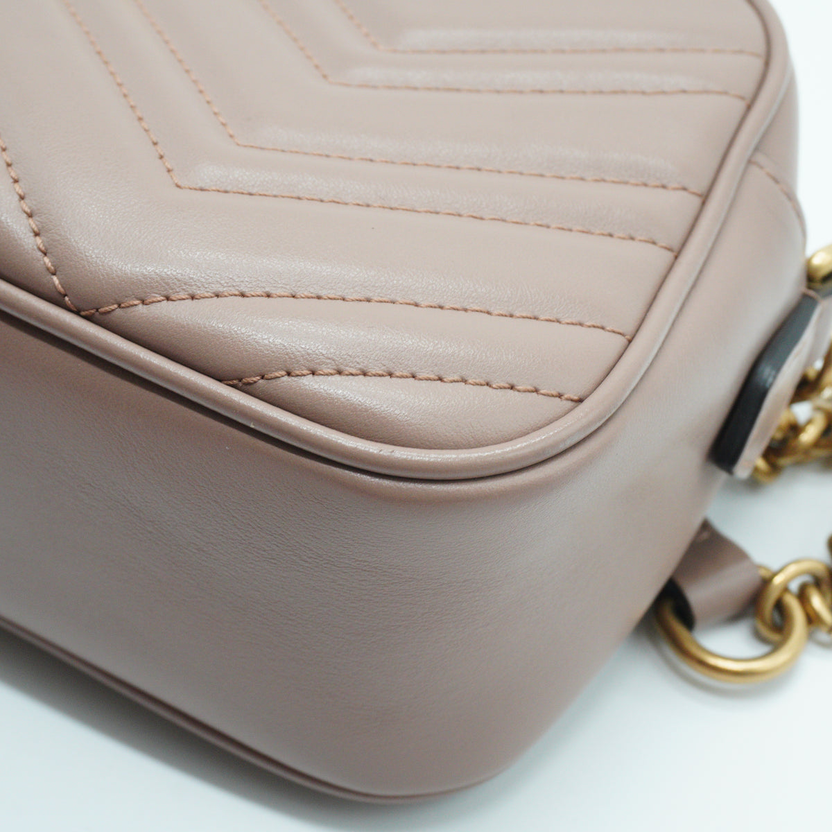 Gucci Soho Leather Disco Bag Cream GHW Small