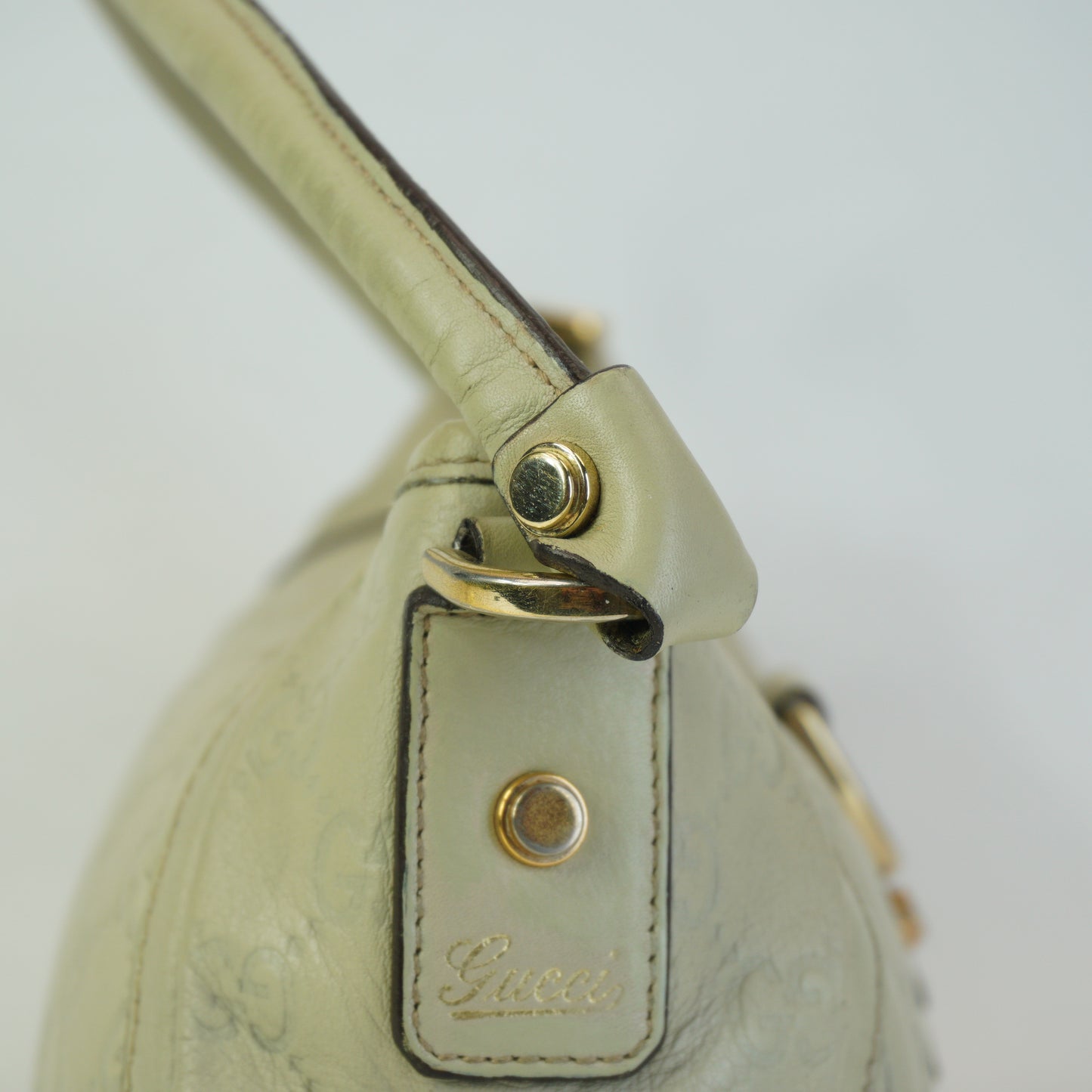 Gucci Abbey D-Ring Pochette Ivory Small GHW