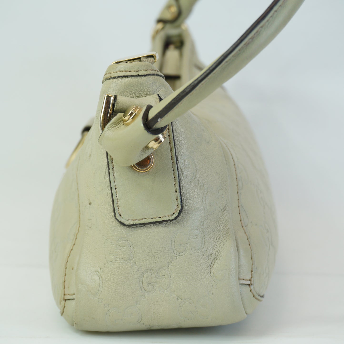 Gucci Abbey D-Ring Pochette Ivory Small GHW