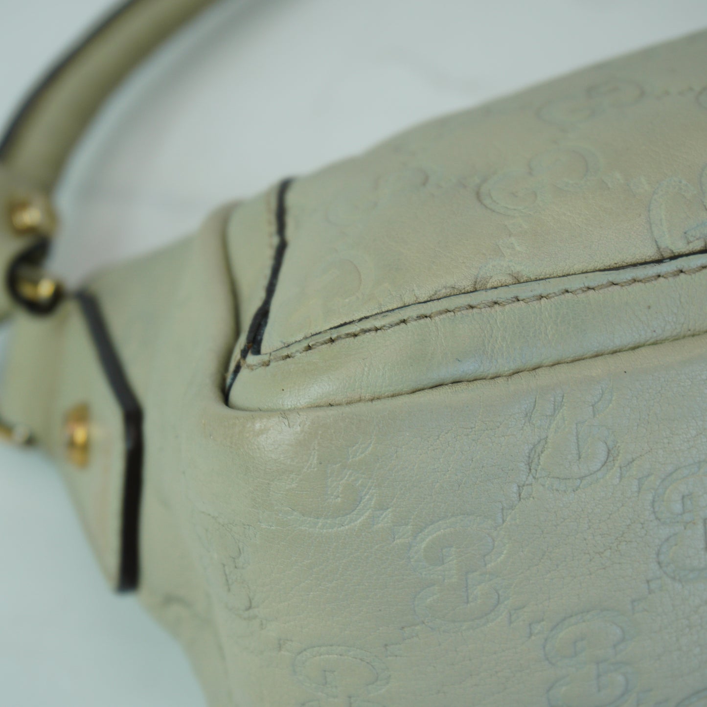 Gucci Abbey D-Ring Pochette Ivory Small GHW