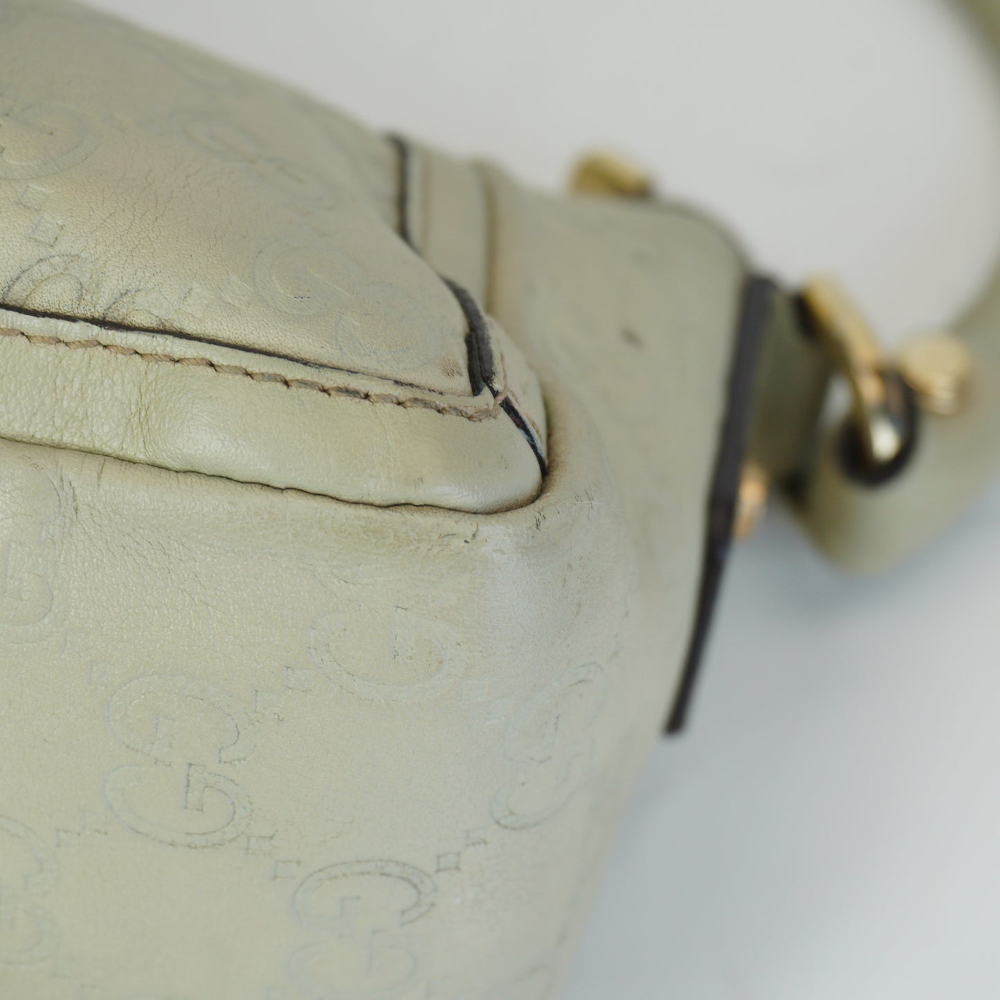 Gucci Abbey D-Ring Pochette Ivory Small GHW