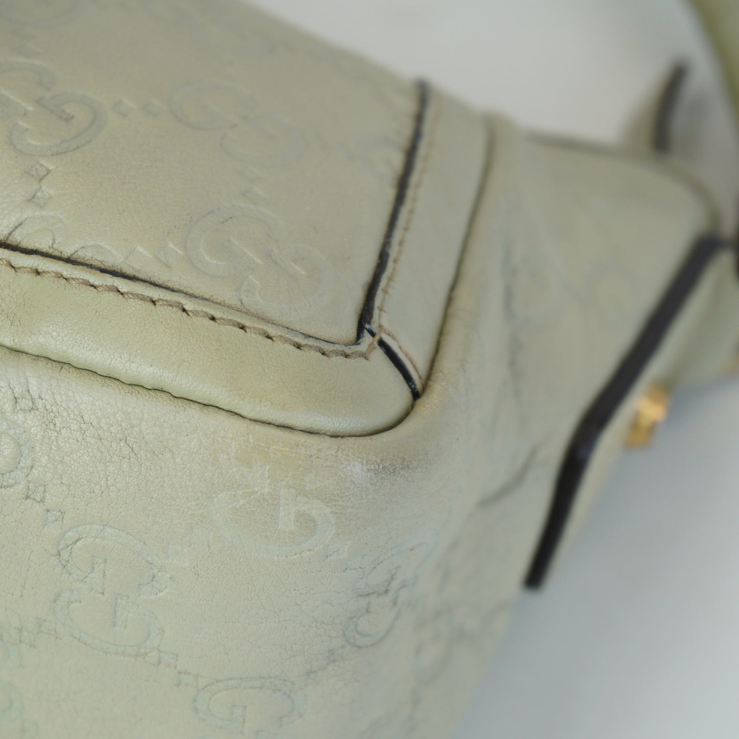 Gucci Abbey D-Ring Pochette Ivory Small GHW