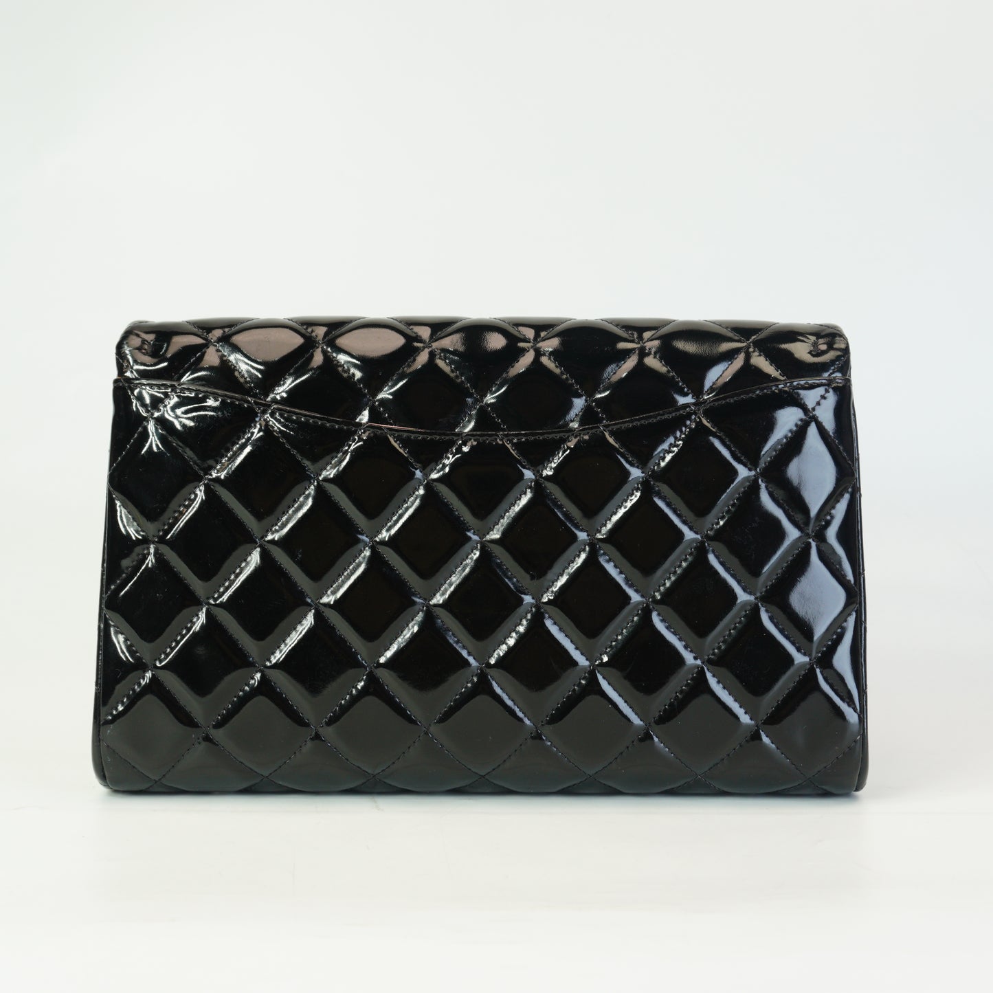 Chanel Flap Bag Patent Black Medium SHW