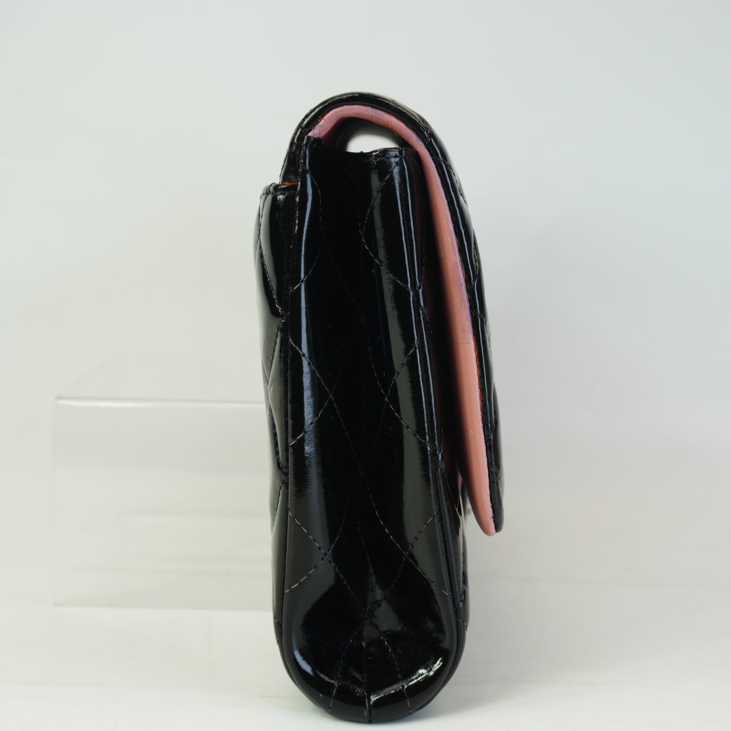 Chanel Flap Bag Patent Black Medium SHW