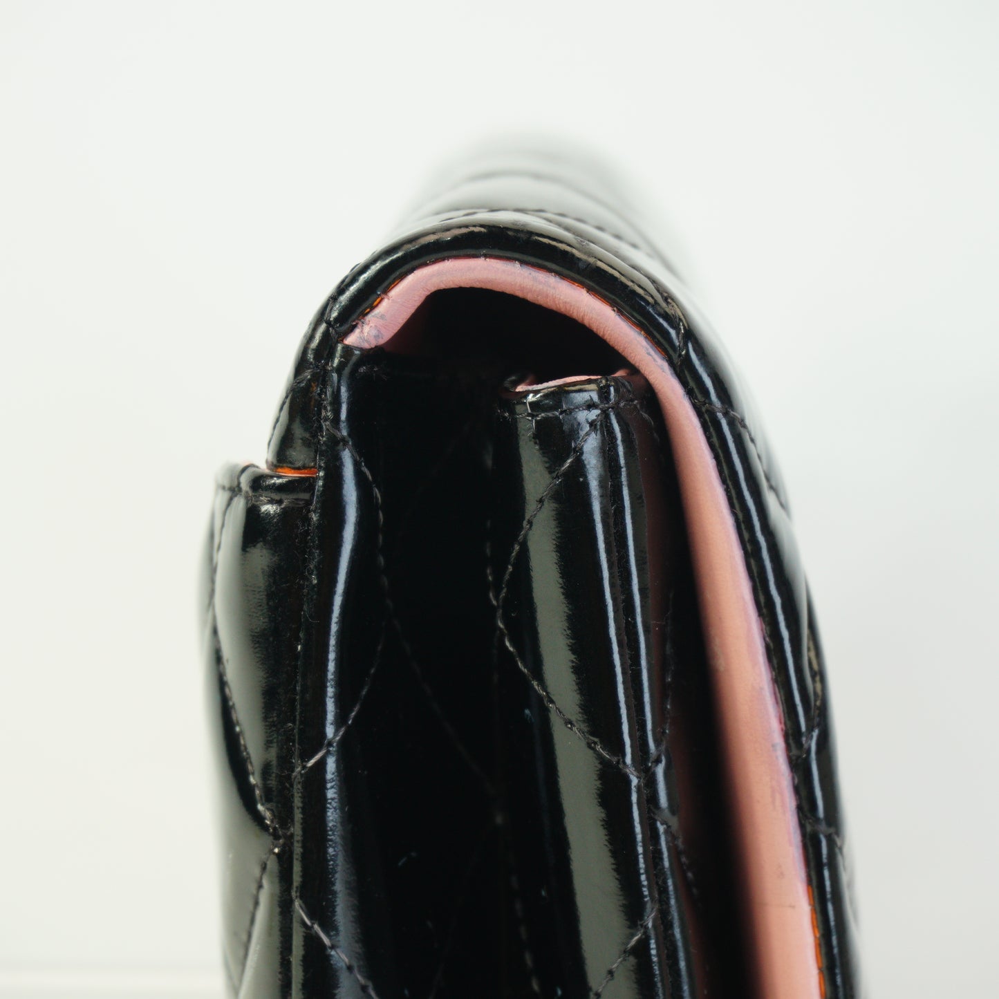 Chanel Flap Bag Patent Black Medium SHW