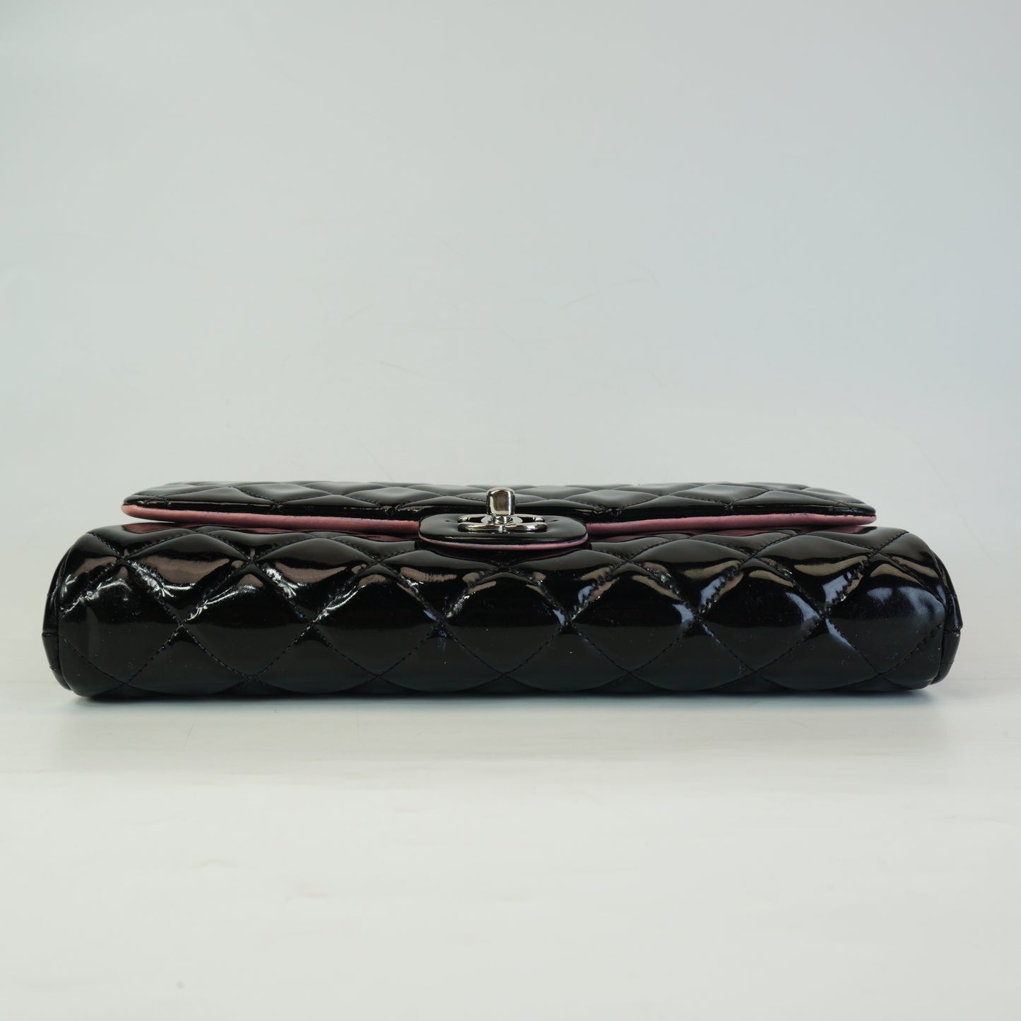 Chanel Flap Bag Patent Black Medium SHW