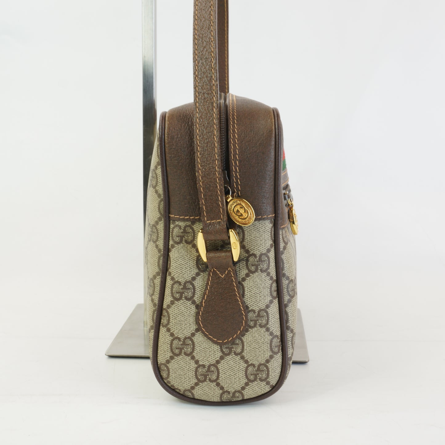 Gucci GG Supreme Web Sherry Line Bag GHW Small