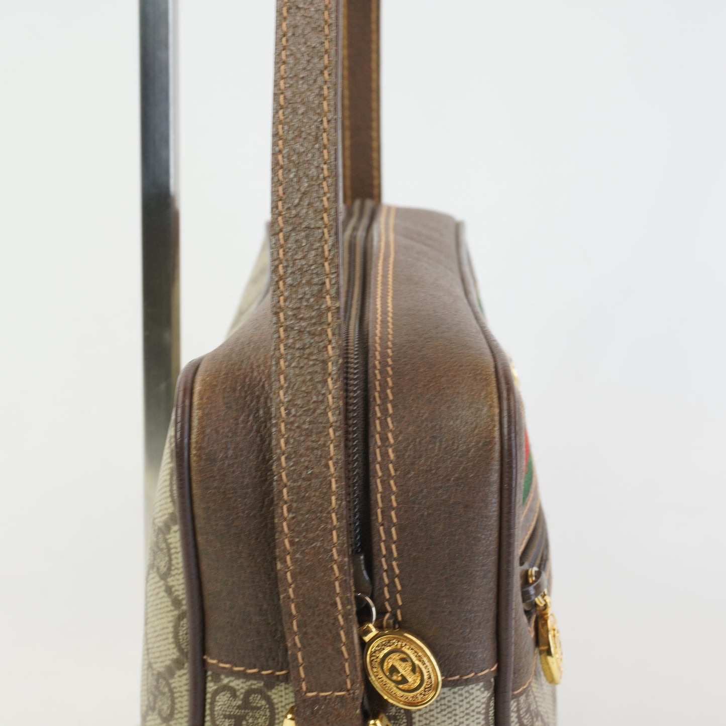 Gucci GG Supreme Web Sherry Line Bag GHW Small