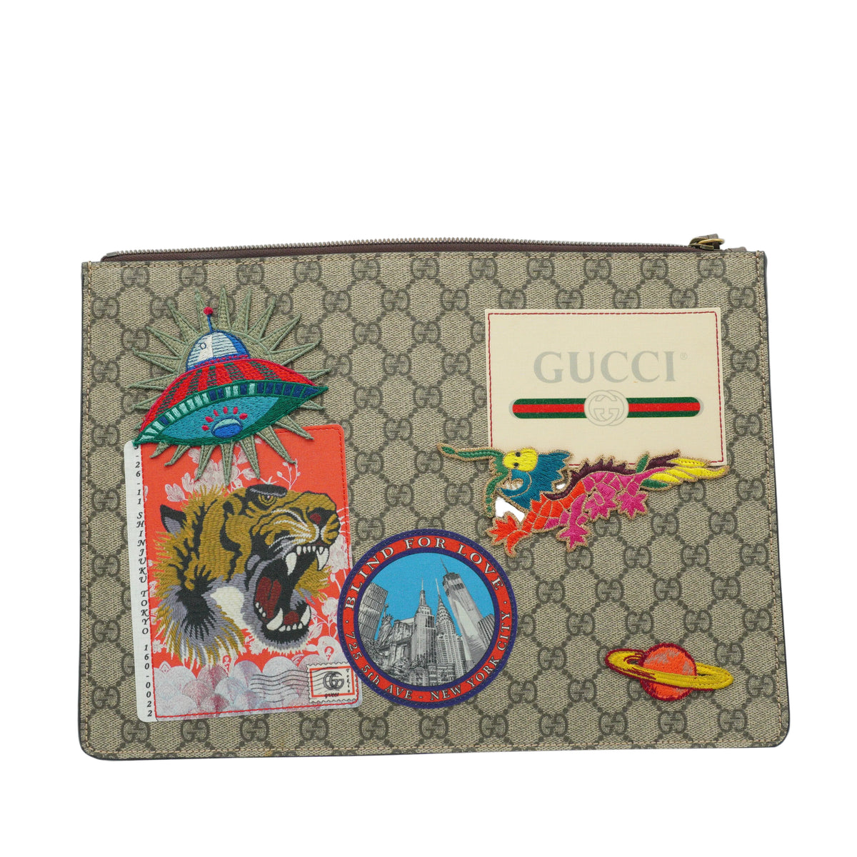 Gucci GG Supreme Courrier Pouch GHW Medium
