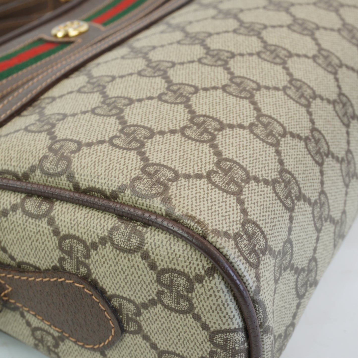 Gucci GG Supreme Web Sherry Line Bag GHW Small