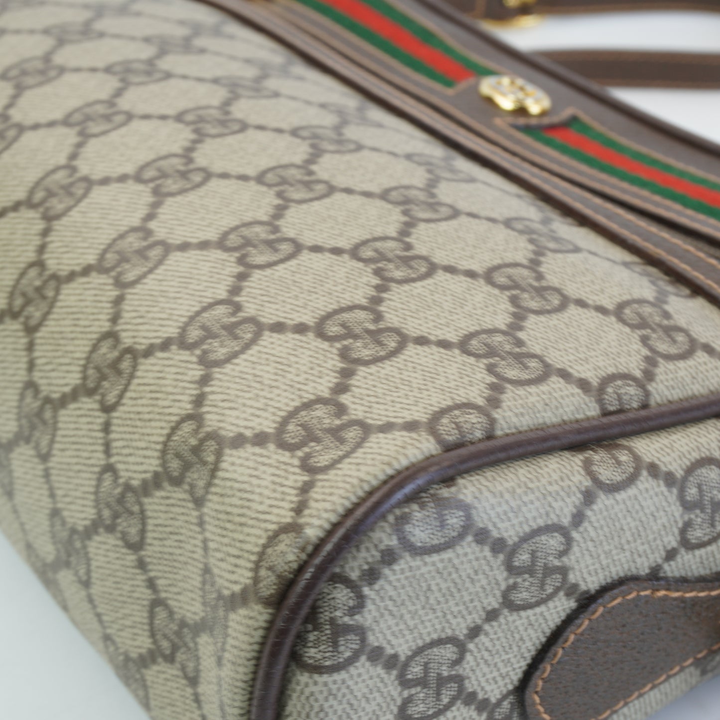 Gucci GG Supreme Web Sherry Line Bag GHW Small
