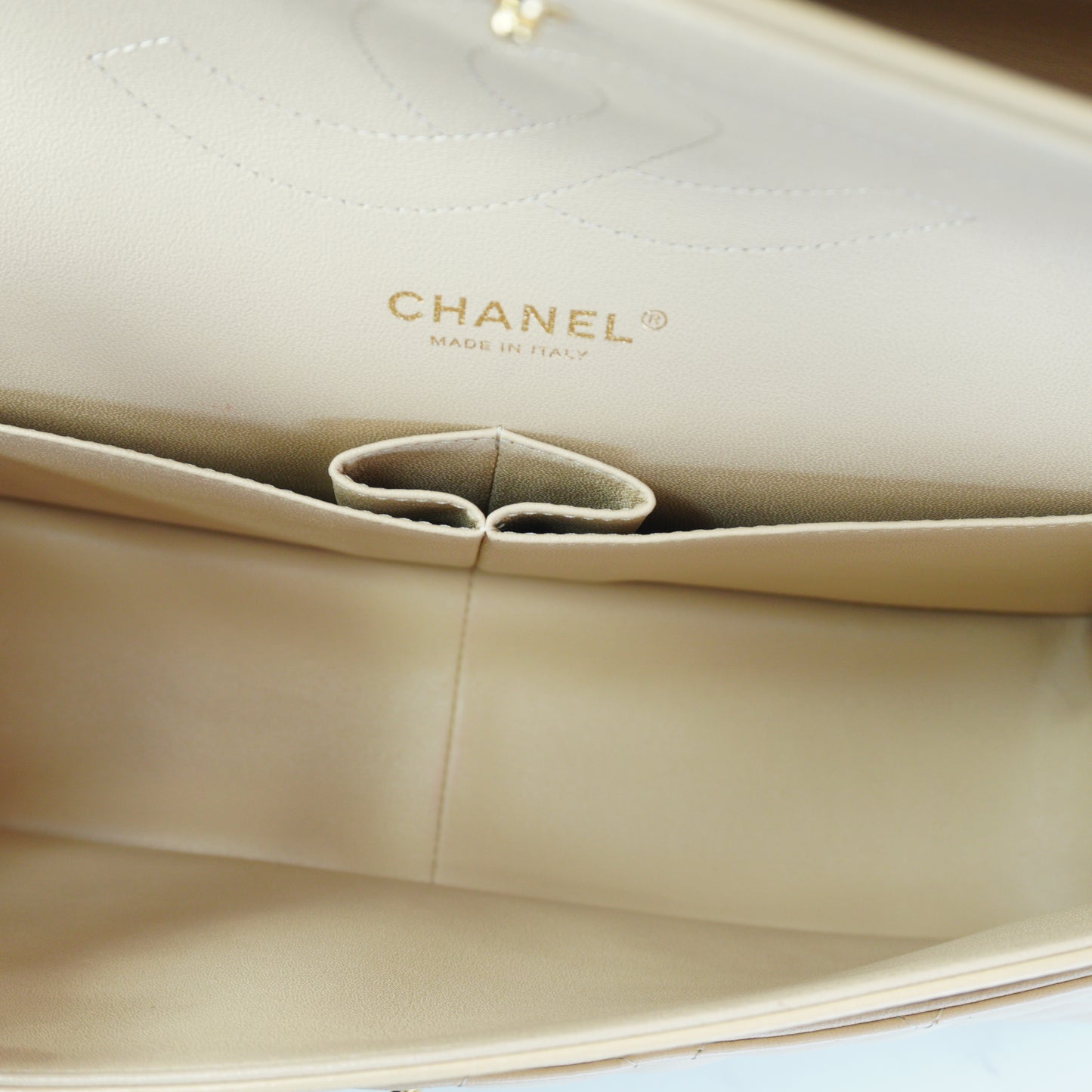 Chanel Classic Flap Bag GHW Medium Beige
