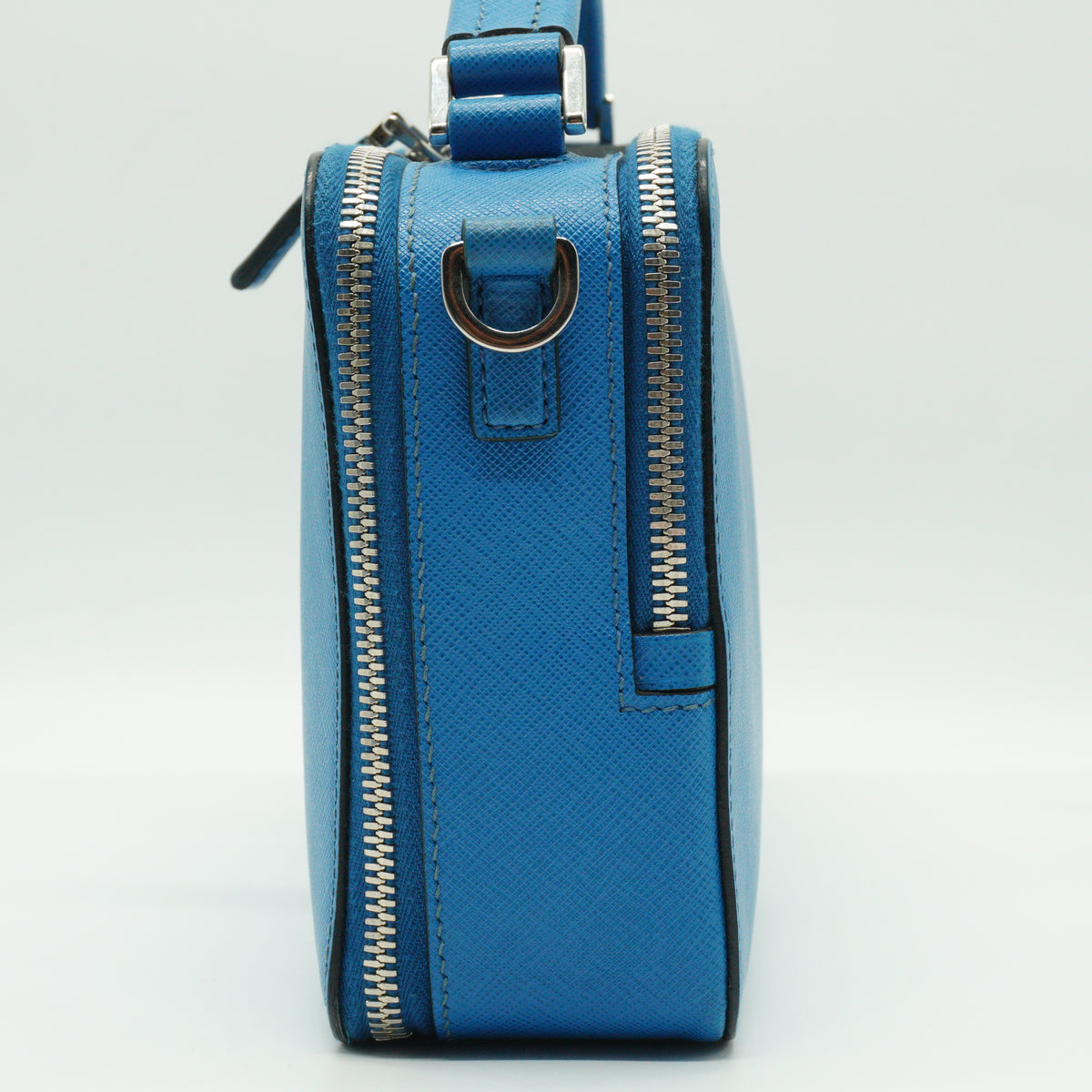 Prada Brique Saffiano Blue Small SHW