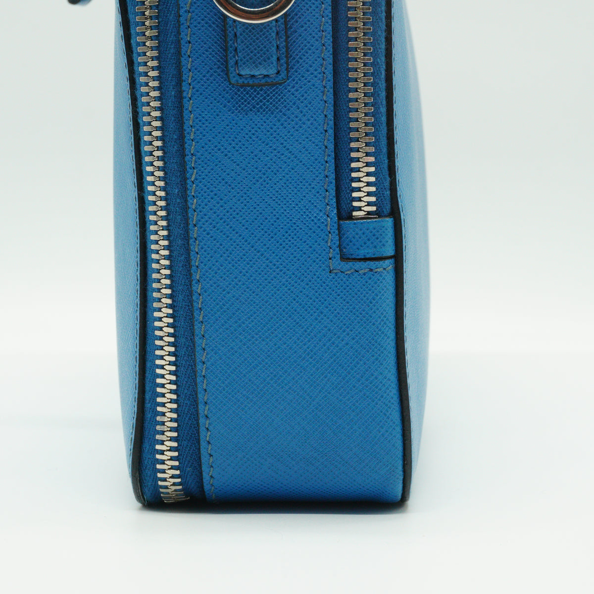 Prada Brique Saffiano Blue Small SHW
