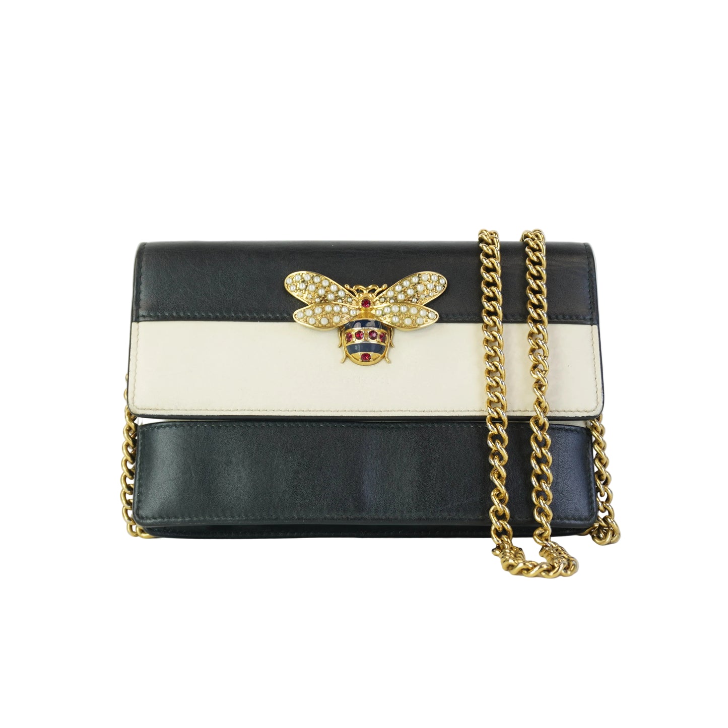 Gucci Queen Margaret Leather Wallet GHW Small
