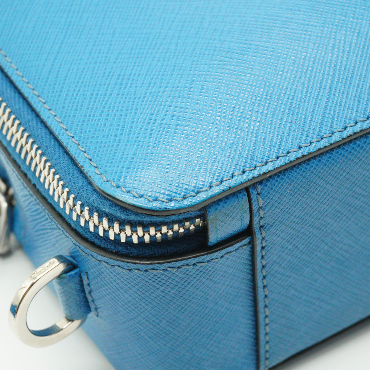 Prada Brique Saffiano Blue Small SHW