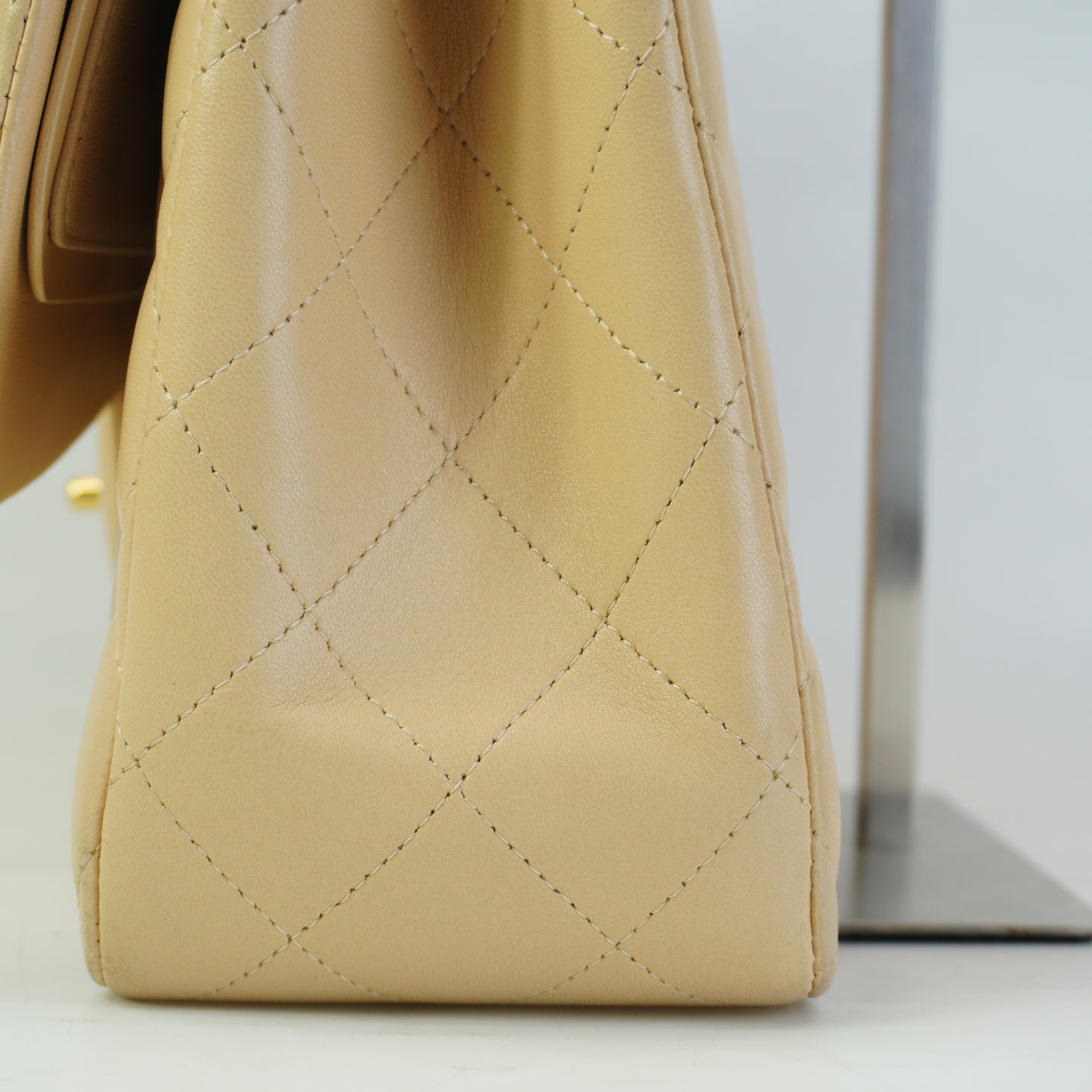 Chanel Classic Flap Bag GHW Medium Beige