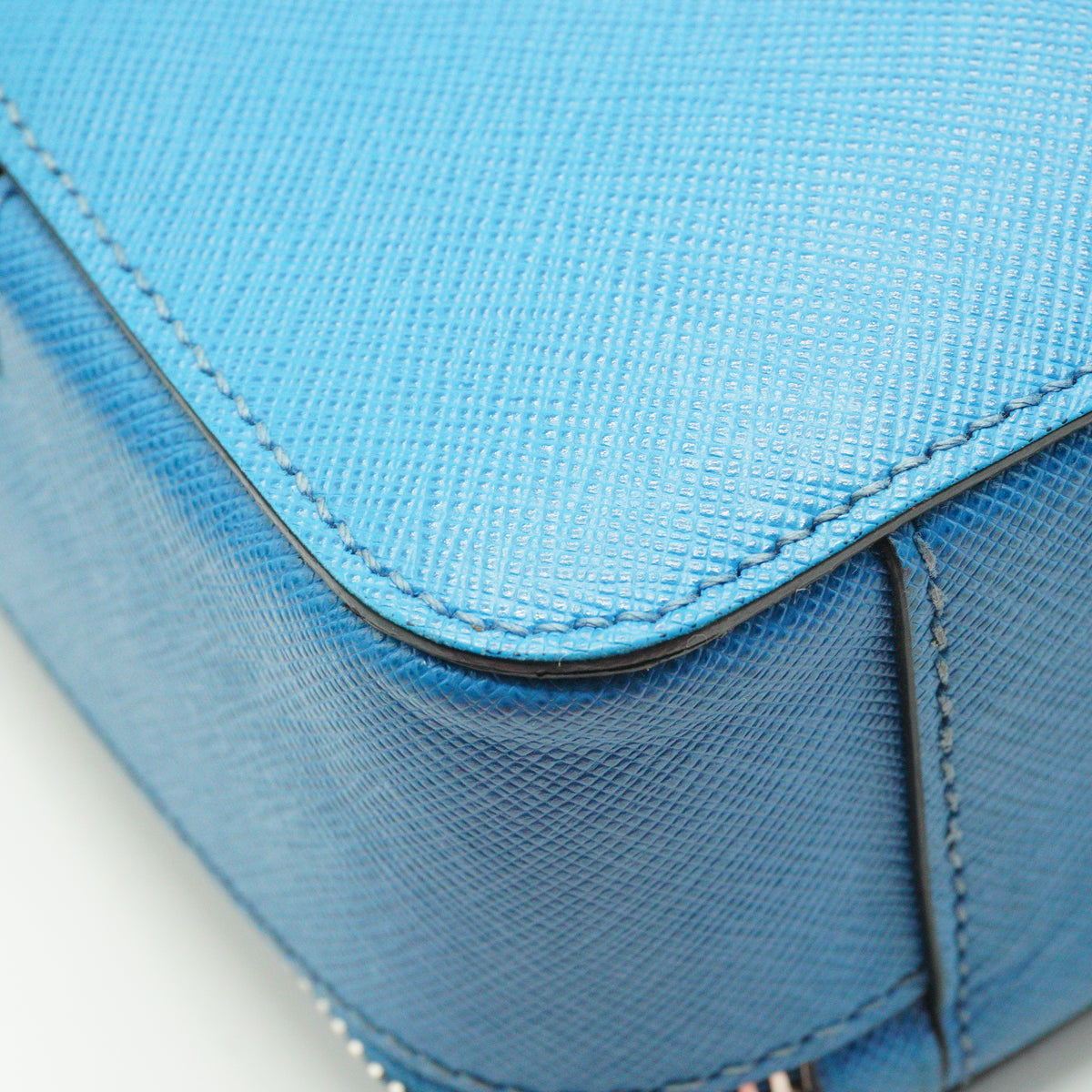 Prada Brique Saffiano Blue Small SHW