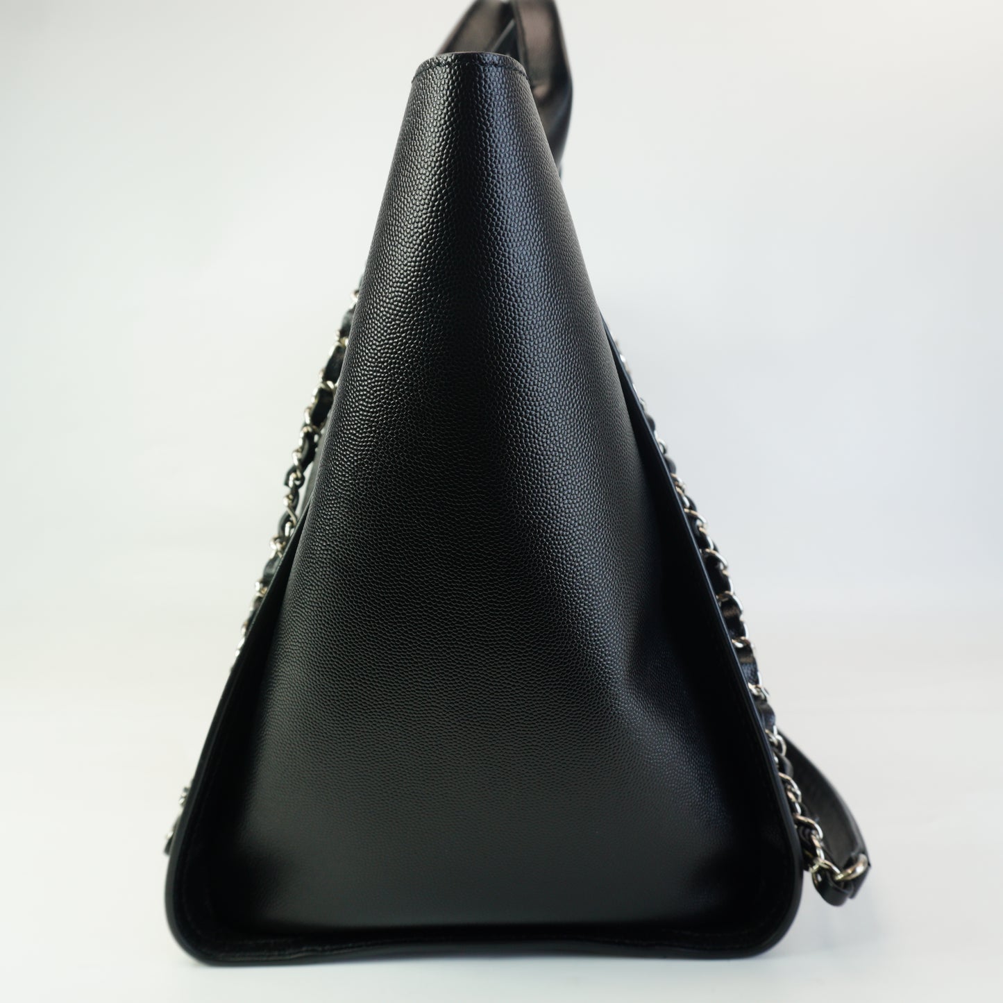 Chanel Deauville Tote Black SHW Large