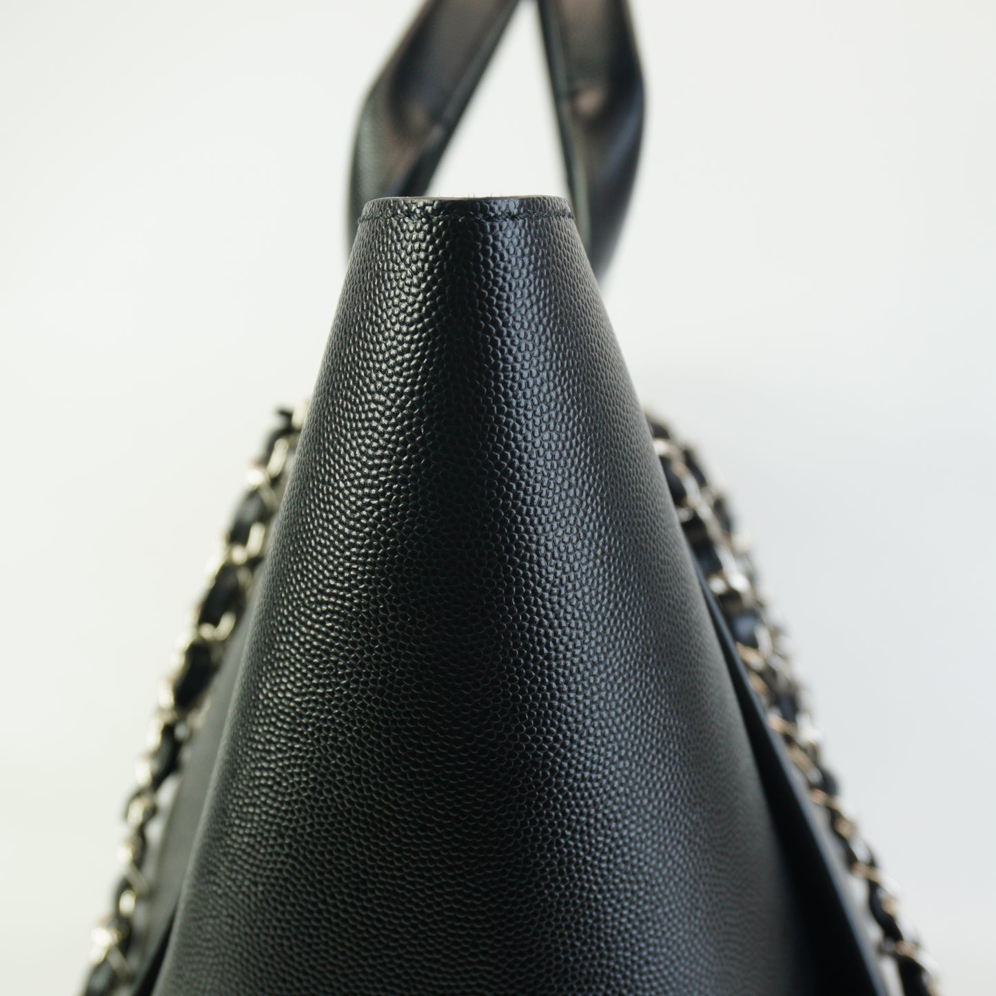 Chanel Deauville Tote Black SHW Large