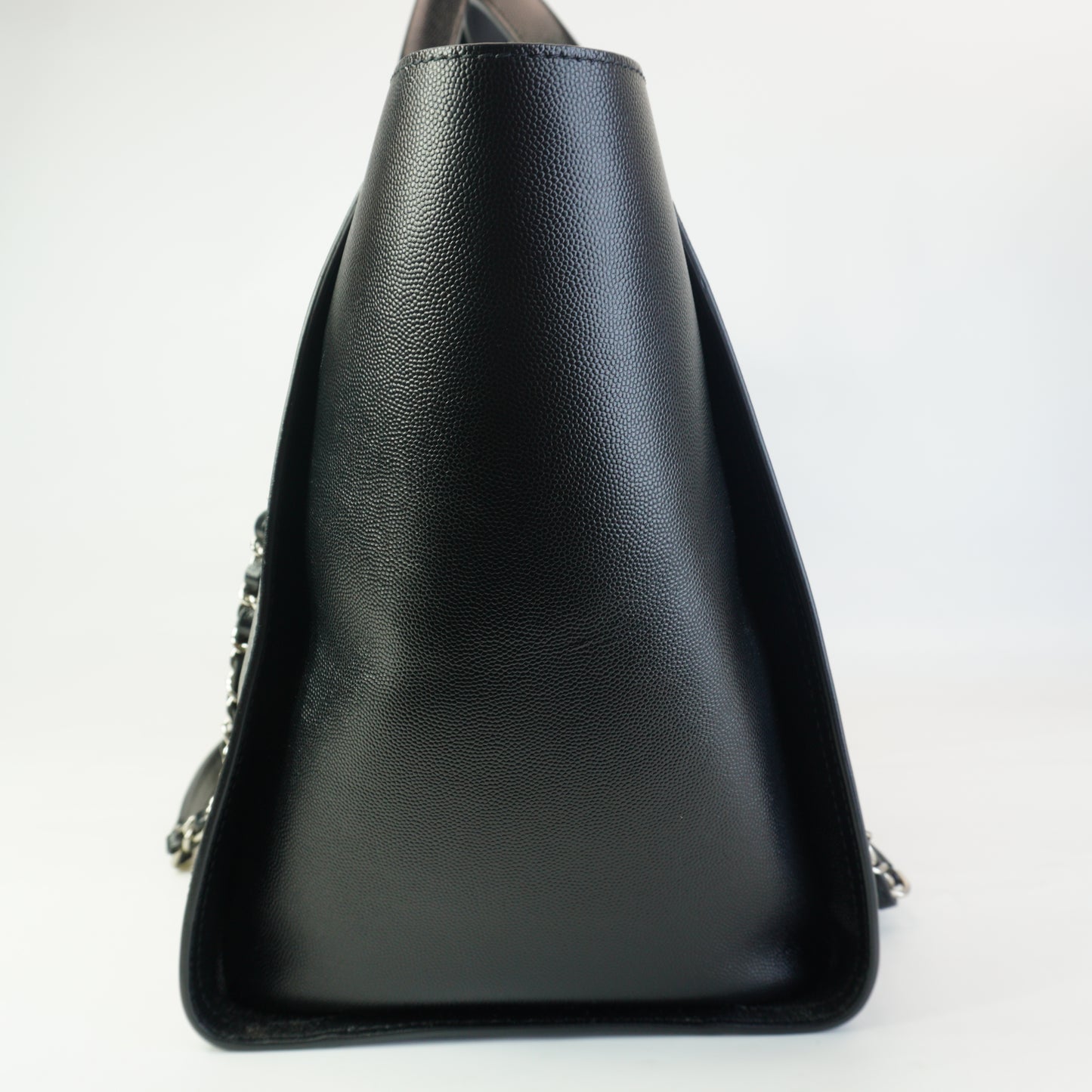 Chanel Deauville Tote Black SHW Large
