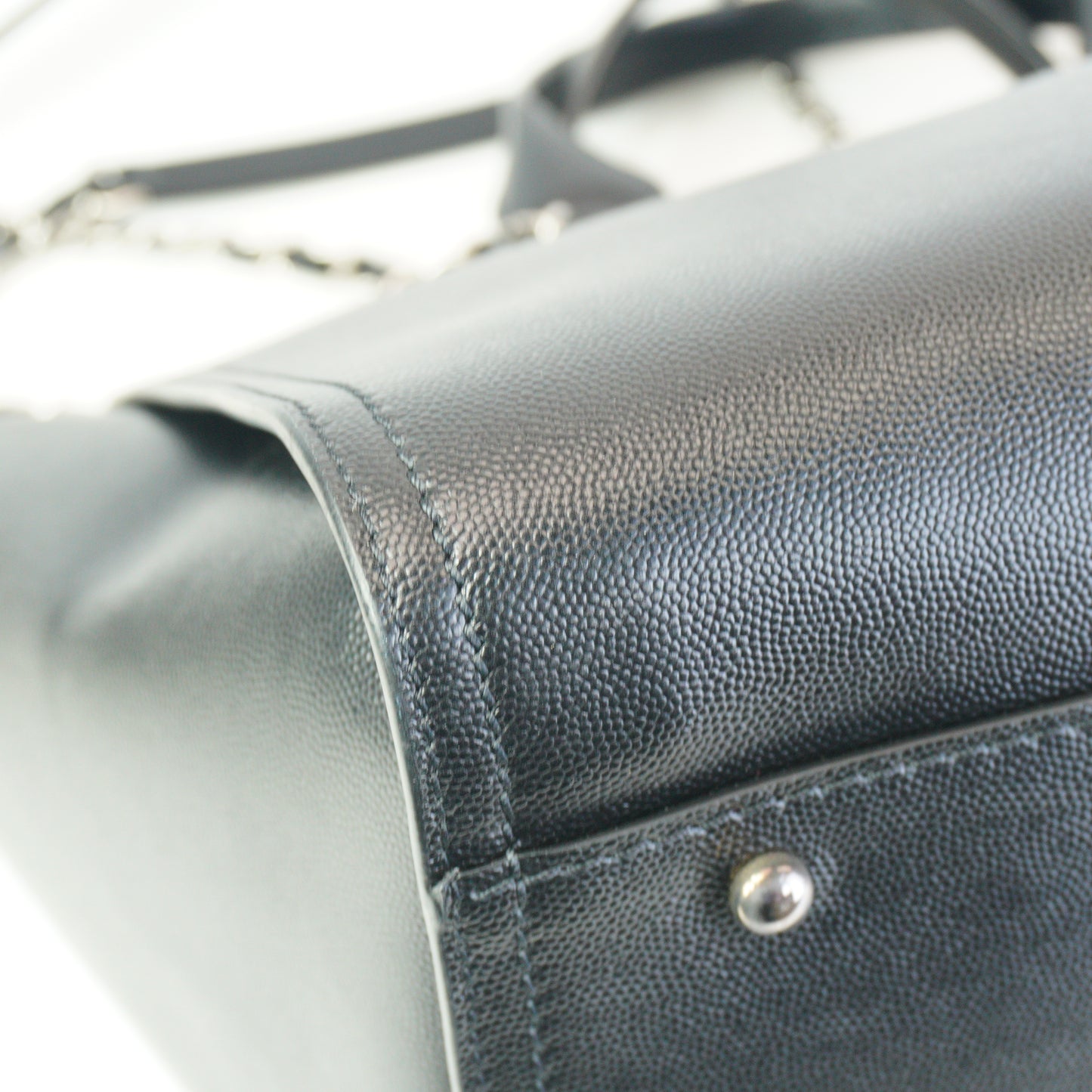 Chanel Deauville Tote Black SHW Large