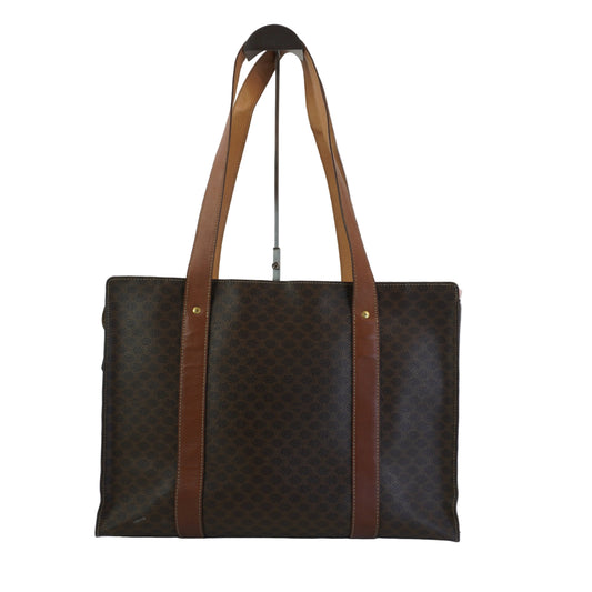 Celine Macadem Coated Canvas Tote Bag GHW Medium