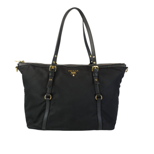 Prada Tote Nylon SHW Black