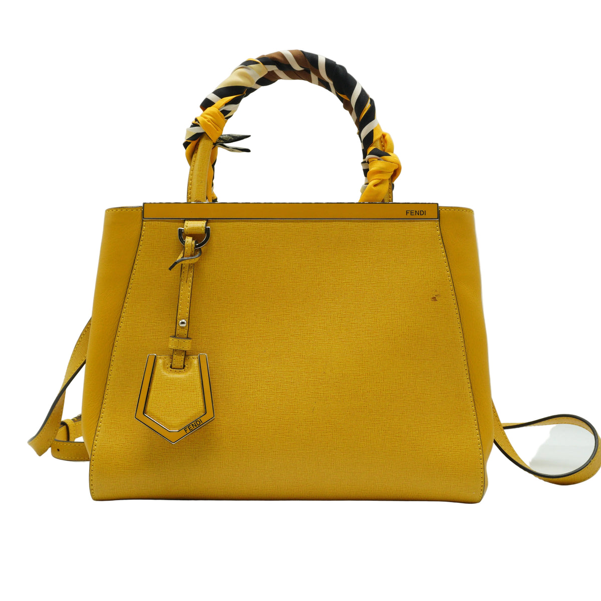 Fendi Petite 2Jours Leather Tote Bag SHW Medium