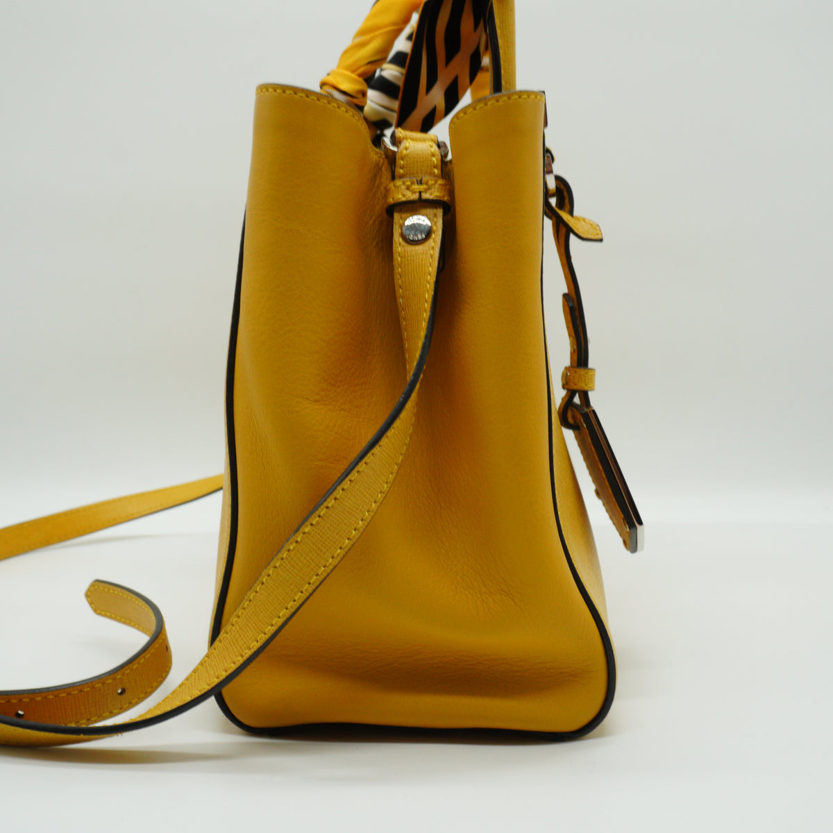 Fendi Petite 2Jours Leather Tote Bag SHW Medium