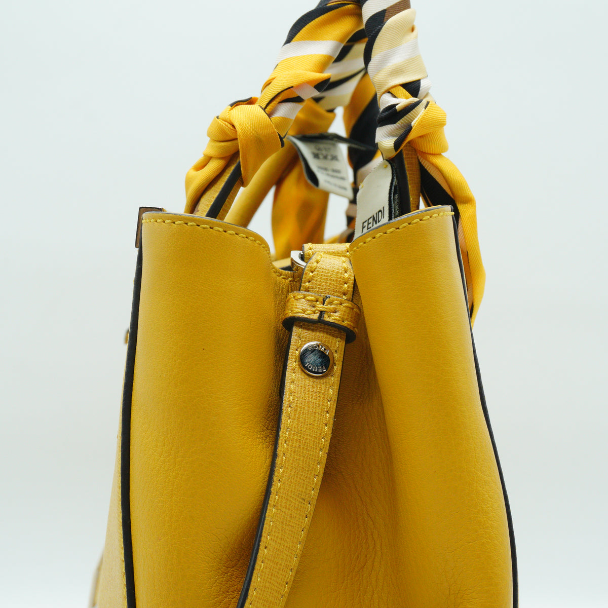 Fendi Petite 2Jours Leather Tote Bag SHW Medium