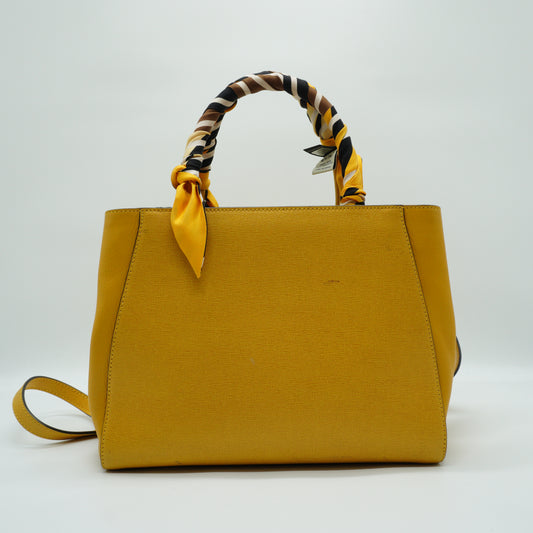 Fendi Petite 2Jours Leather Tote Bag SHW Medium