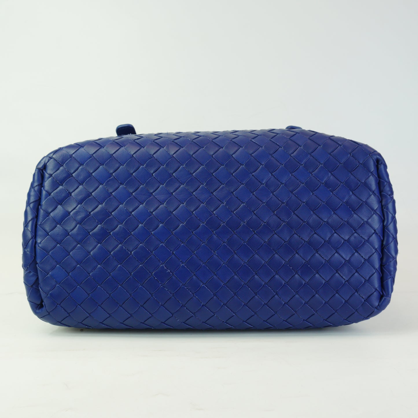 Bottega Veneta Intrecciato Roma Bag Blue BHW Small