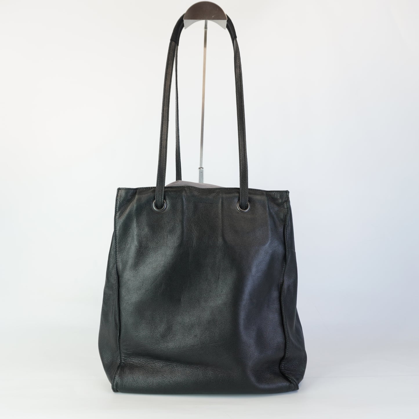 Prada Vintage Soft Leather Shopping Tote Bag BHW Medium