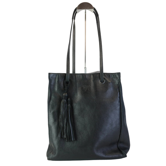 Prada Vintage Soft Leather Shopping Tote Bag BHW Medium