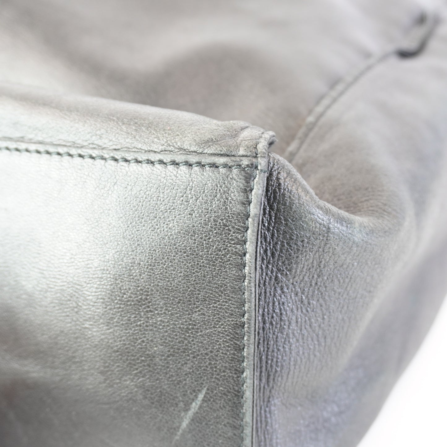 Prada Vintage Soft Leather Shopping Tote Bag BHW Medium