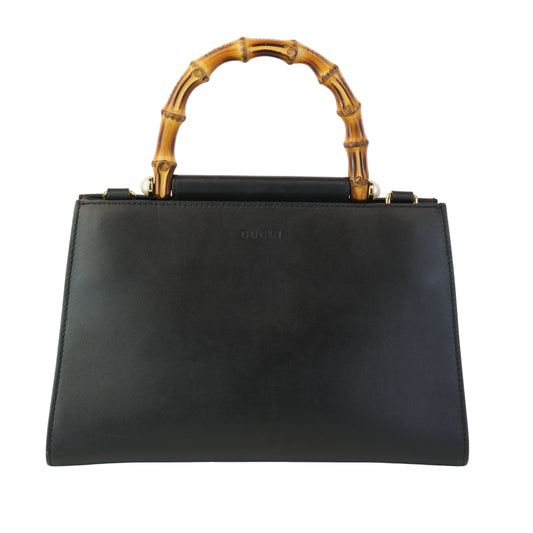 Gucci Nymphae black bamboo top handle