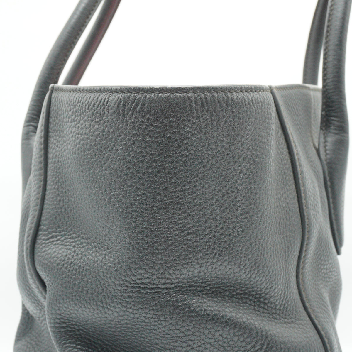 Prada Vitello Daino Black Top Handle Tote Bag GHW Medium