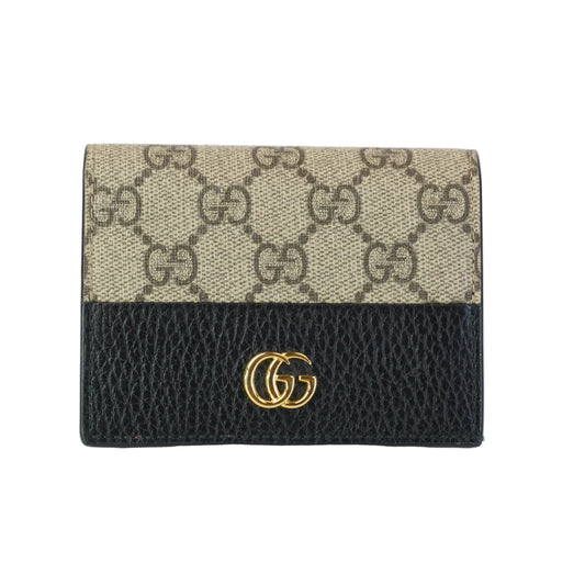Gucci Bi-Color Compact Wallet Beige/Black